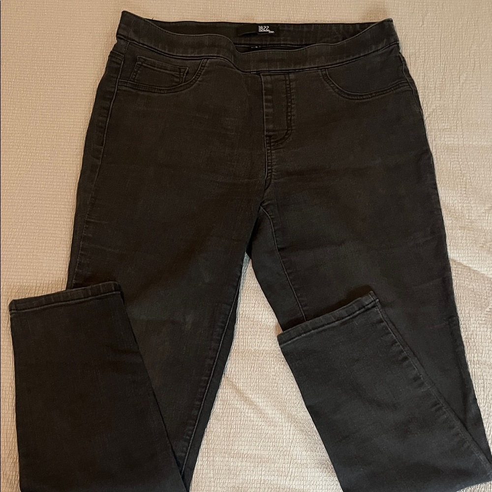 1822 Denim Women's Skinny Jeans - Dark Gray